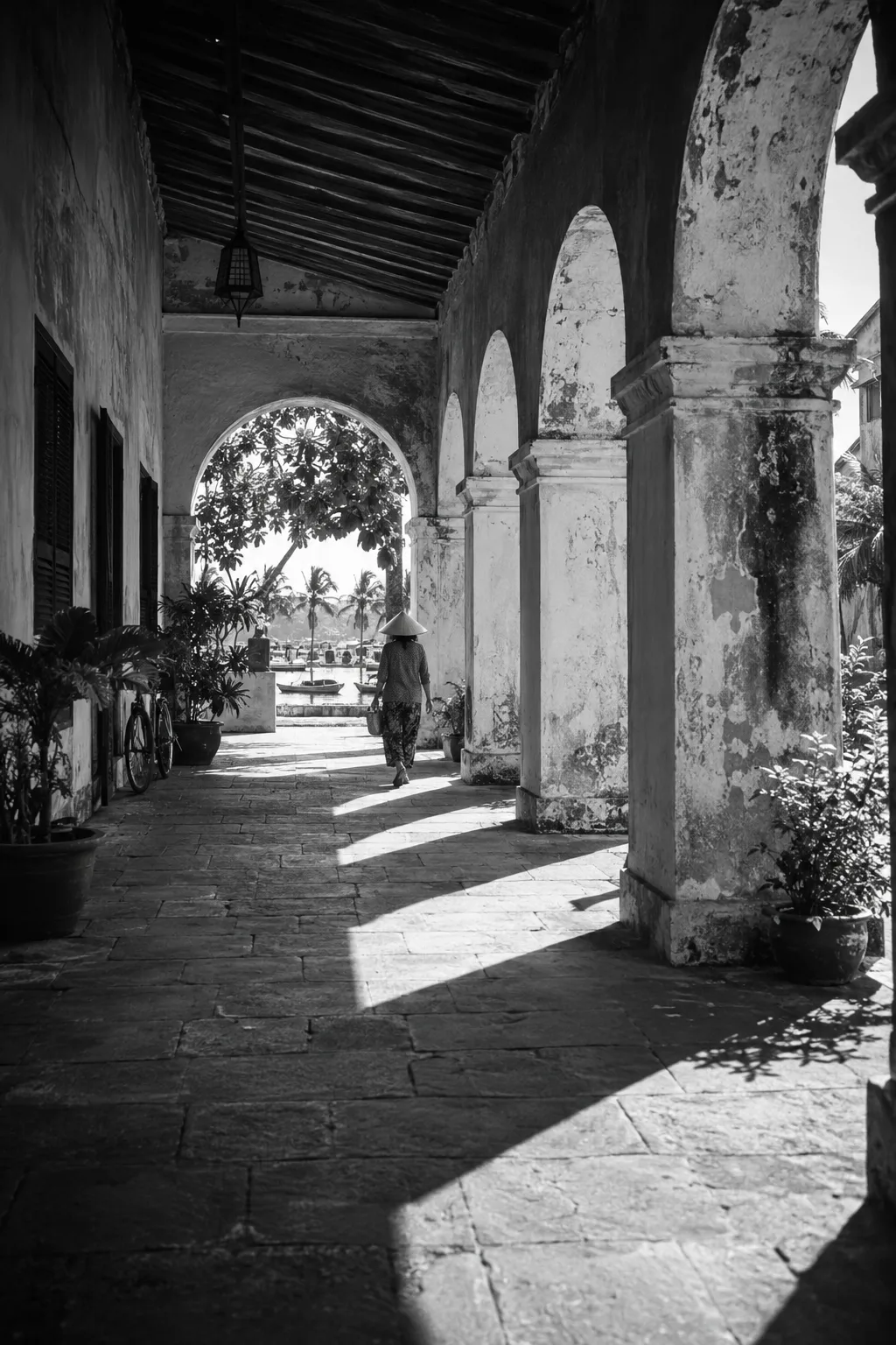 Under the arcade