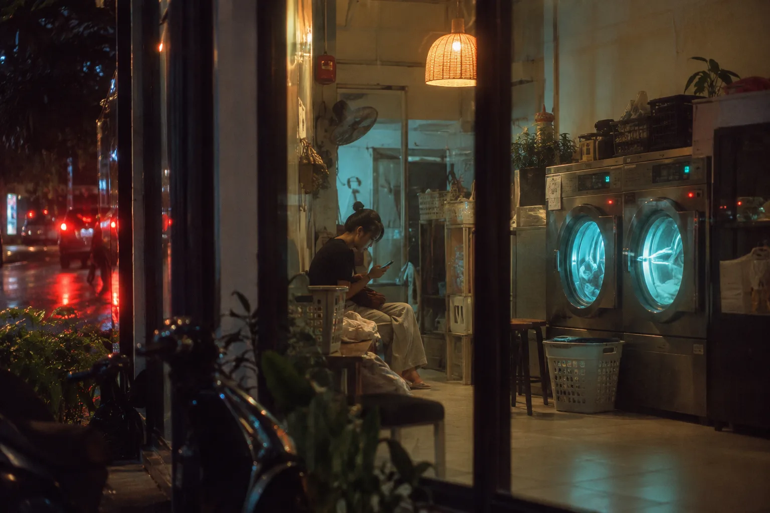 Ten at the laundrette