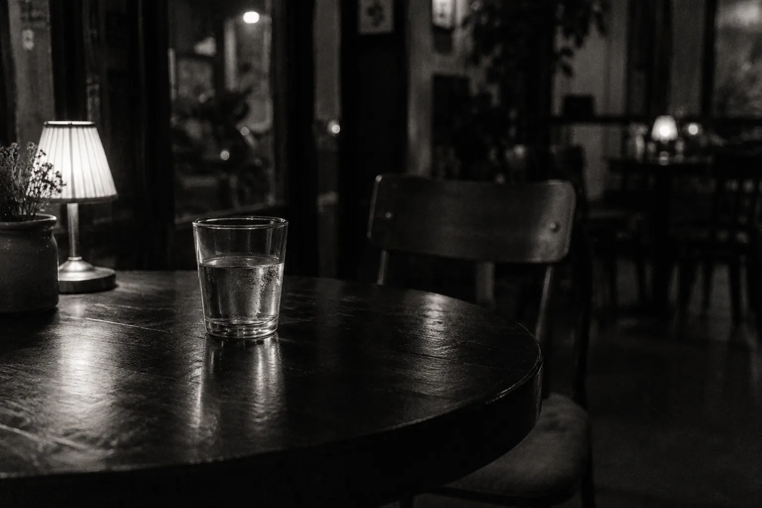 The glass left behind