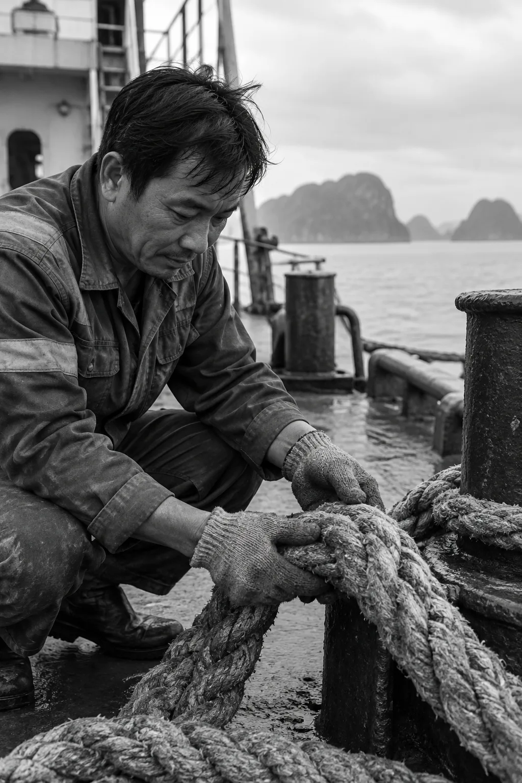 Hands and rope